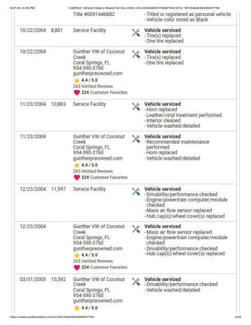 2004 Volkswagen Phaeton Premiere Edition W12