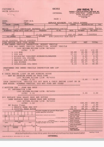2019 Chevrolet Express 2500