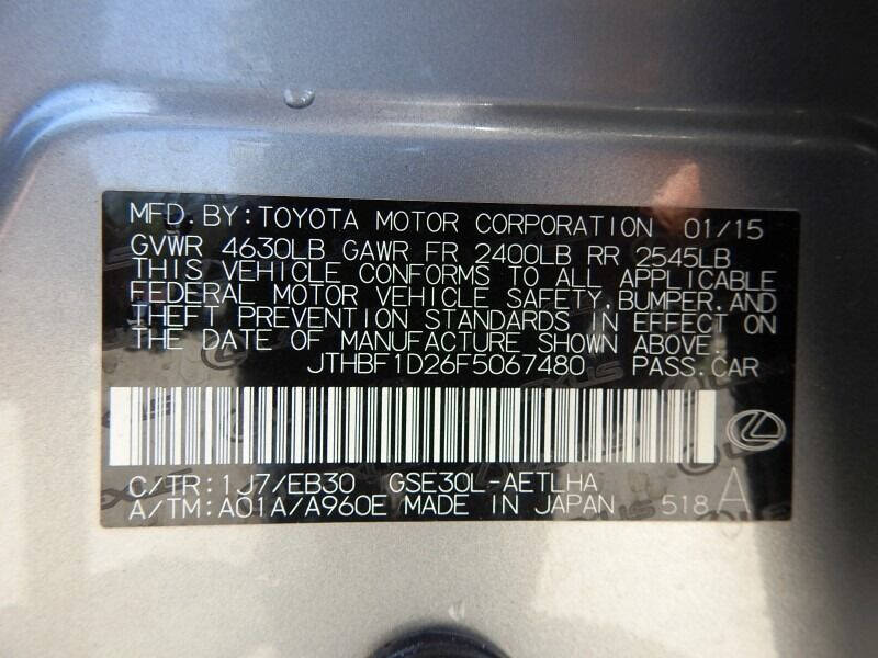 2015 Lexus IS 250  - $18,900