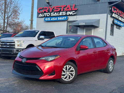 2018 Toyota Corolla for sale at Crystal Auto Sales Inc in Nashville TN