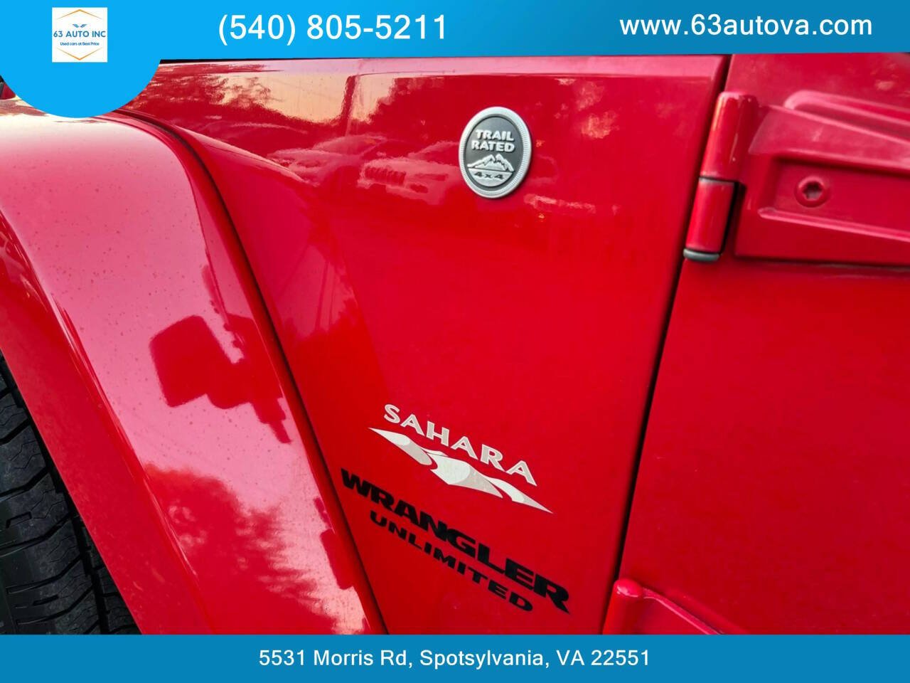 2015 Jeep Wrangler Unlimited for sale at 63 Auto Inc in Spotsylvania, VA