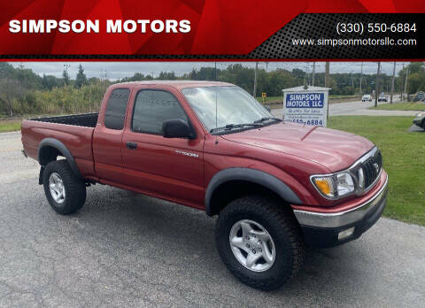 2002 Toyota Tacoma for sale at SIMPSON MOTORS in Youngstown OH