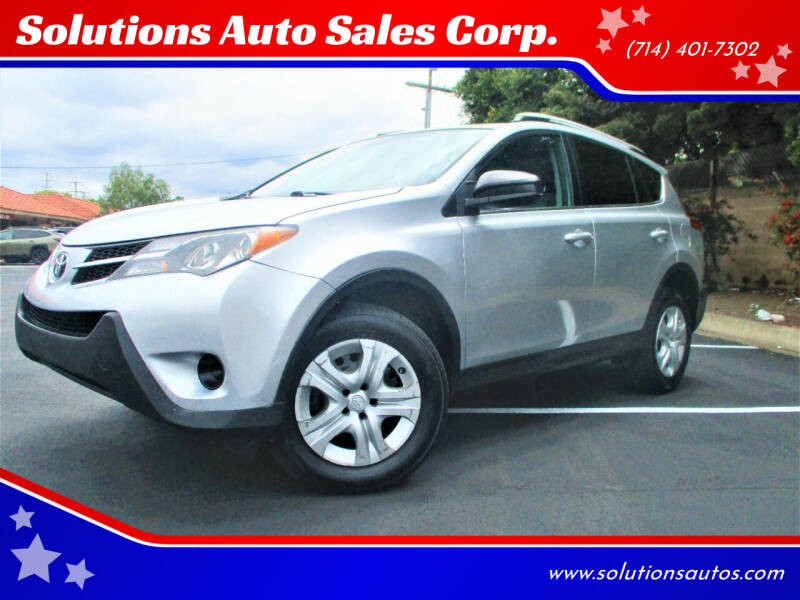 2014 Toyota RAV4 for sale at Solutions Auto Sales Corp. in Orange CA