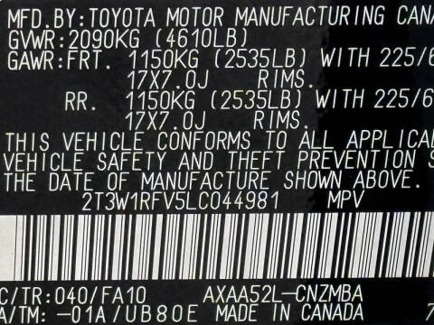 2020 Toyota RAV4 XLE