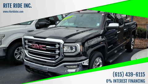 2017 GMC Sierra 1500 for sale at RITE RIDE INC. in Murfreesboro TN