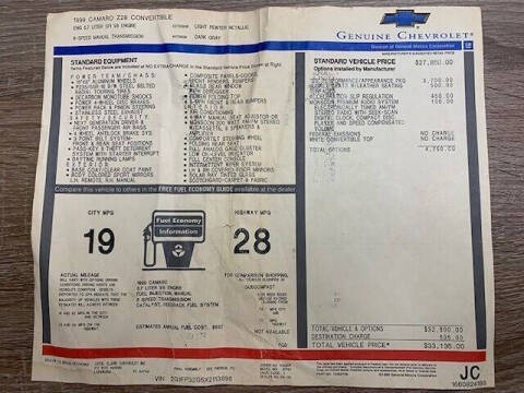 1999 Chevrolet Camaro Z28 SS