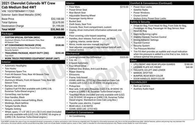 2021 Chevrolet Colorado