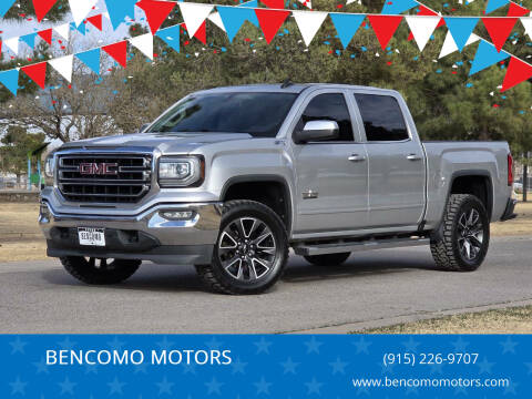 2017 GMC Sierra 1500 for sale at BENCOMO MOTORS in El Paso TX