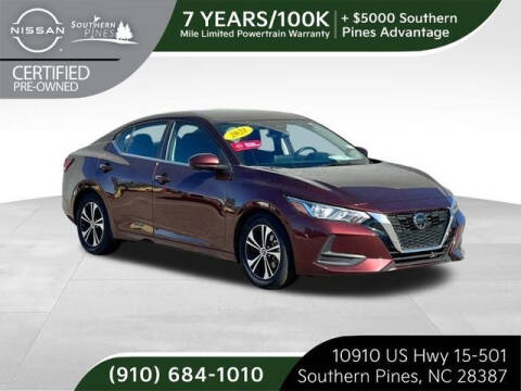 2021 Nissan Sentra for sale at PHIL SMITH AUTOMOTIVE GROUP - Pinehurst Nissan Kia in Southern Pines NC