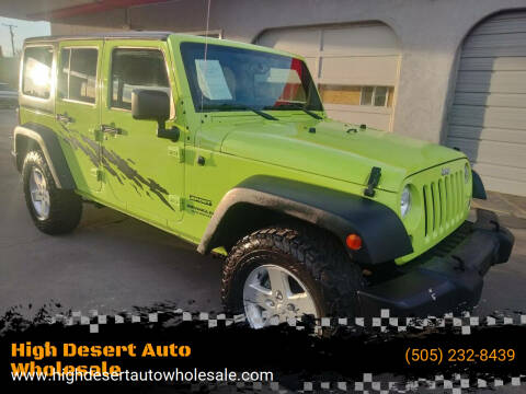 2016 Jeep Wrangler Unlimited for sale at High Desert Auto Wholesale in Albuquerque NM