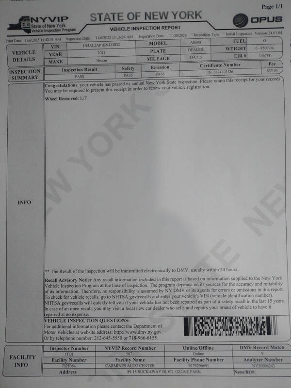 2011 Nissan Altima 2.5 S