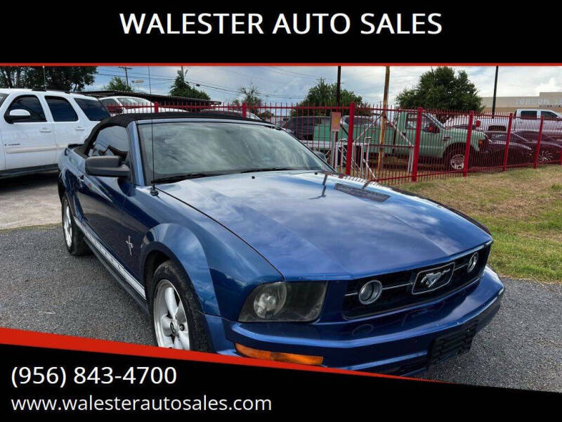 2008 Ford Mustang for sale at WALESTER AUTO SALES in Hidalgo TX
