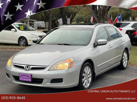 2006 Honda Accord for sale at Central Union Auto Finance LLC in Austin TX