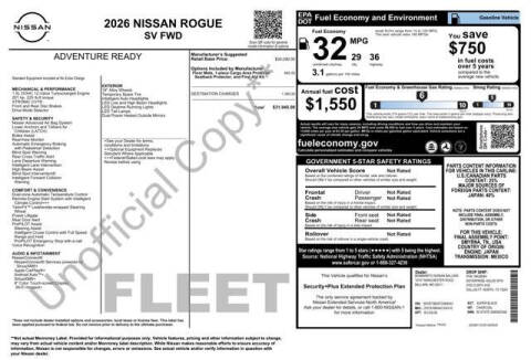 2026 Nissan Rogue SV