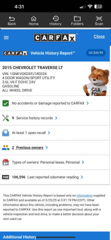 2015 Chevrolet Traverse for sale at Flying Wheels in Danville NH