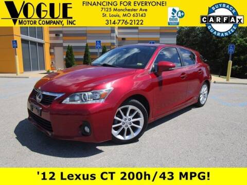 2012 Lexus CT 200h for sale at Vogue Motor Company Inc in Saint Louis MO