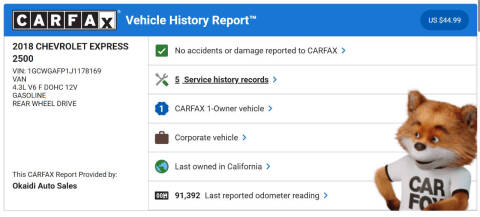 2018 Chevrolet Express 2500