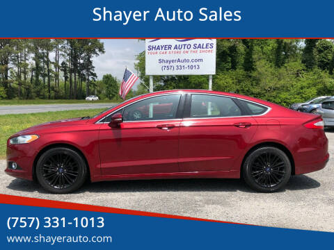 2014 Ford Fusion for sale at Shayer Auto Sales in Cape Charles VA