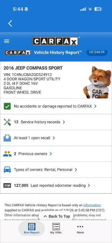 2016 Jeep Compass Sport