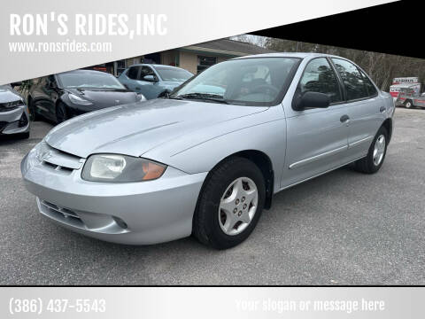 2004 Chevrolet Cavalier for sale at RON'S RIDES,INC in Bunnell FL