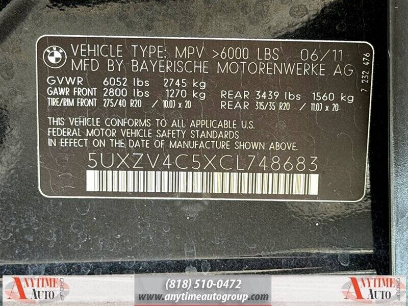 2012 BMW X5 xDrive35i Sport Activity