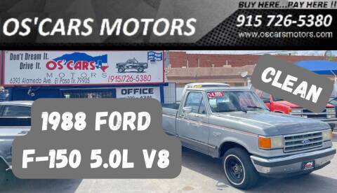 1988 Ford F-150 for sale at Os'Cars Motors in El Paso TX