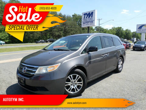 2012 Honda Odyssey for sale at AUTOTYM INC. in Fredericksburg VA