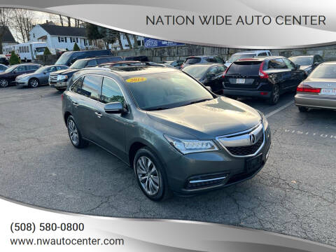 2014 Acura MDX for sale at Nation Wide Auto Center in Brockton MA