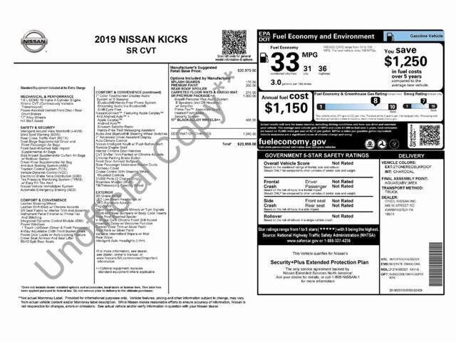 Used 2019 Nissan Kicks SR with VIN 3N1CP5CU1KL502321 for sale in Conshohocken, PA