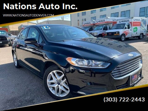 2016 Ford Fusion for sale at Nations Auto Inc. in Denver CO