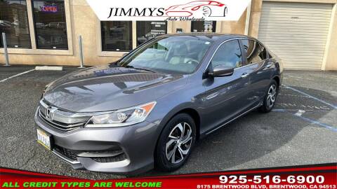 2016 Honda Accord for sale at JIMMY'S AUTO WHOLESALE in Brentwood CA