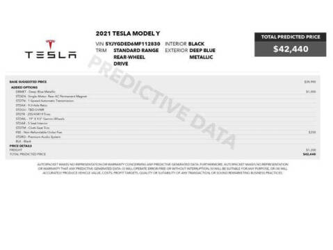 2021 Tesla Model Y Standard Range
