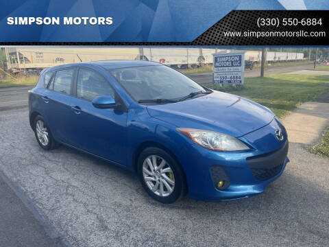 2012 Mazda MAZDA3 for sale at SIMPSON MOTORS in Youngstown OH