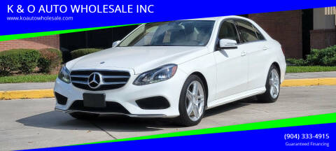 2014 Mercedes-Benz E-Class for sale at K & O AUTO WHOLESALE INC in Jacksonville FL