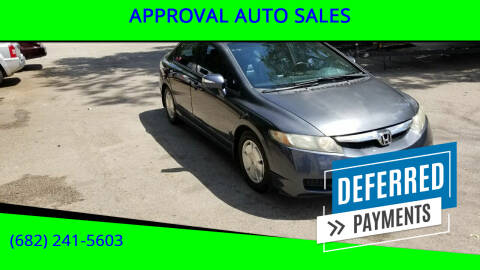 2009 Honda Civic for sale at APPROVAL AUTO SALES in Mansfield TX