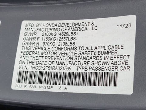 2024 Honda Accord Hybrid Sport