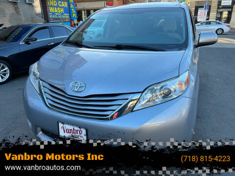 2015 Toyota Sienna for sale at Vanbro Motors Inc in Staten Island NY