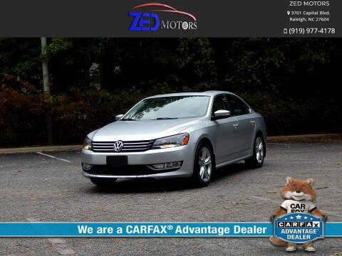 2015 Volkswagen Passat for sale at Zed Motors in Raleigh NC