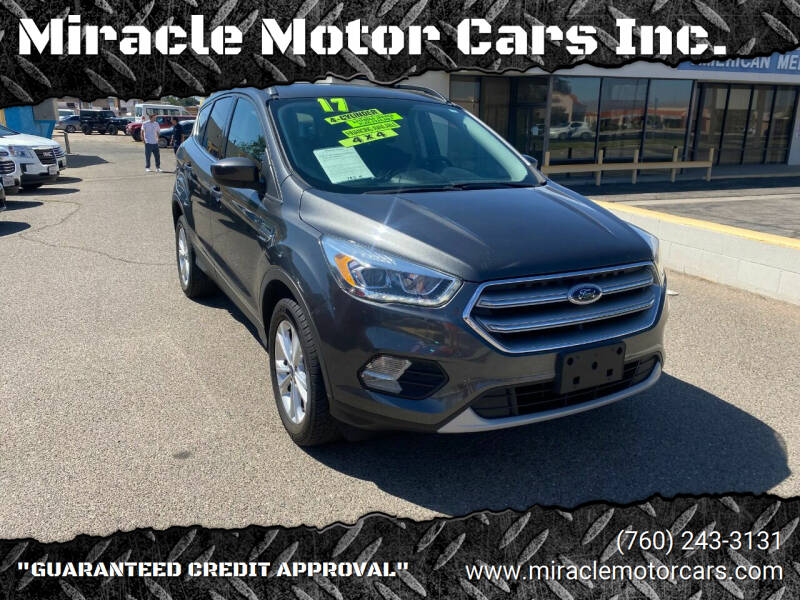 2017 Ford Escape for sale at Miracle Motor Cars Inc. in Victorville CA