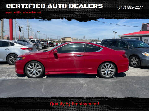 2013 Honda Accord for sale at CERTIFIED AUTO DEALERS in Greenwood IN