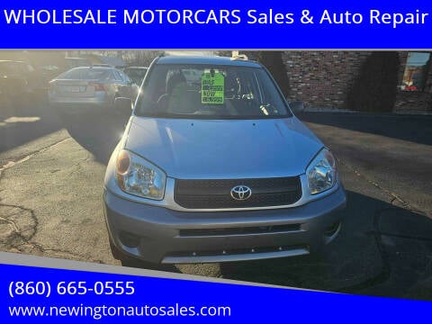 2004 Toyota RAV4 for sale at WHOLESALE MOTORCARS Sales & Auto Repair in Newington CT