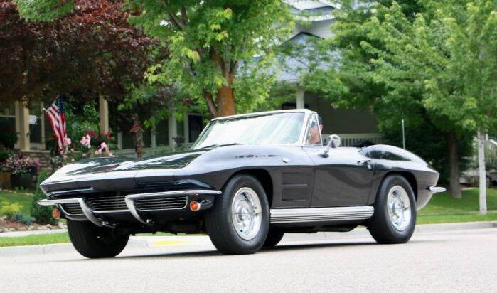 Blue 1964 Chevrolet Corvette Convertible 1