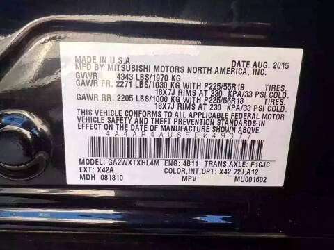 2015 Mitsubishi Outlander Sport SE