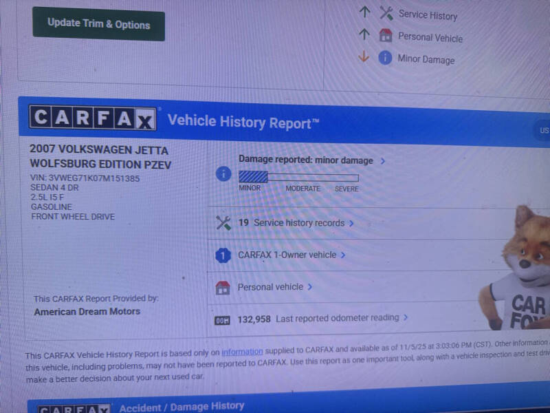 2007 Volkswagen Jetta Wolfsburg Edition PZEV