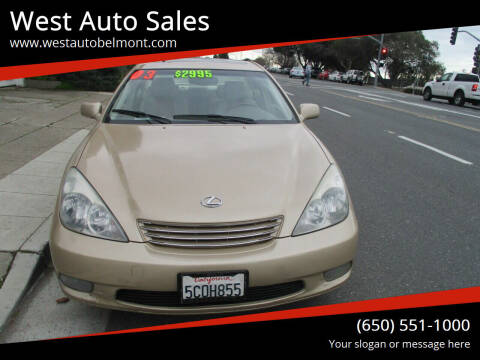 2003 Lexus ES 300 for sale at West Auto Sales in Belmont CA