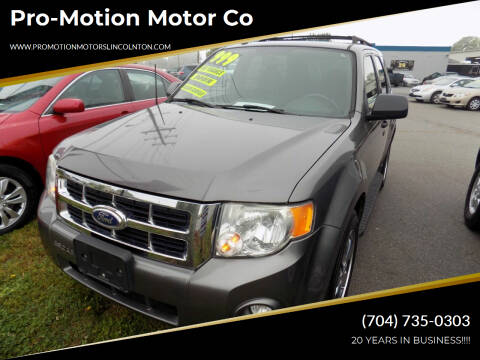 2011 Ford Escape for sale at Pro-Motion Motor Co in Lincolnton NC