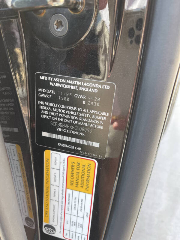 2008 Aston Martin V8 Vantage Roadster