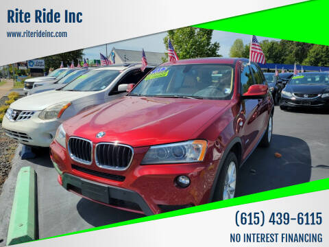 2013 BMW X3 for sale at Rite Ride Inc in Murfreesboro TN