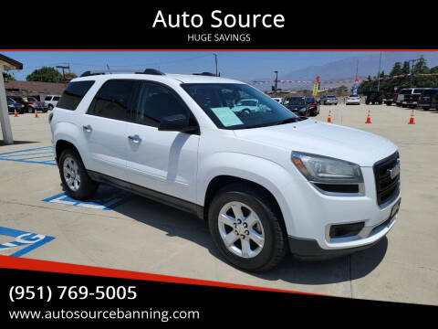 2016 GMC Acadia for sale at Auto Source in Banning CA