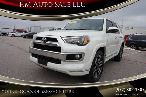 2016 Toyota 4Runner for sale at F.M Auto Sale LLC in Dallas TX